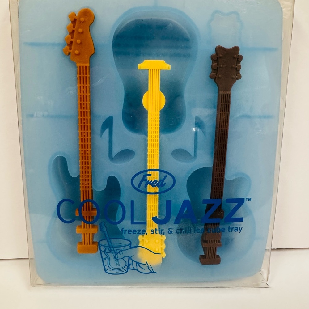 Cool Jazz Guitar Ice Mold /Tray - Yellow, Brown, Orange